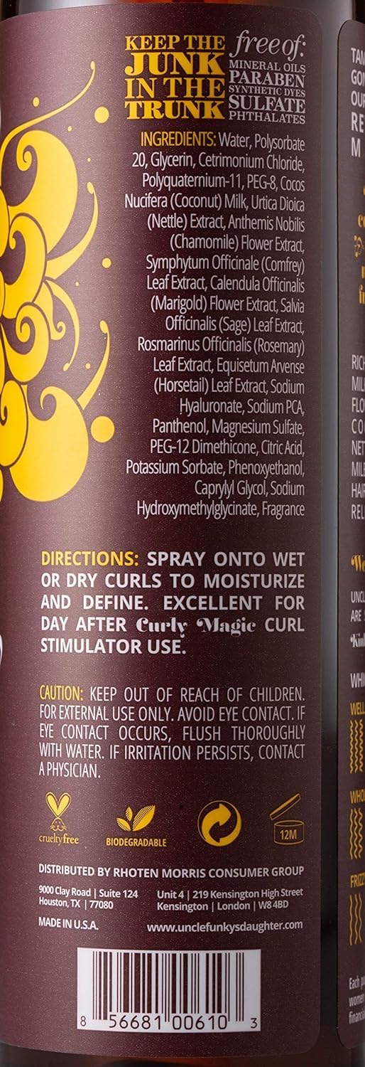 Thirsty Curls Leave-In defines curls with natural bounce and shape