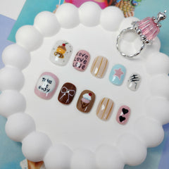 UNIYVOH cupcake design nails with playful charm