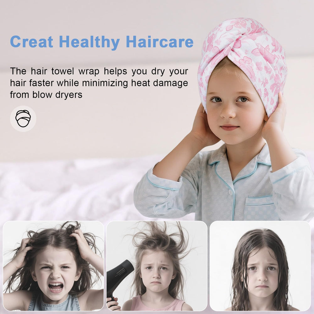 Unicorn Castle towel fits all hair types and ages, 24 by 8.3 inches.