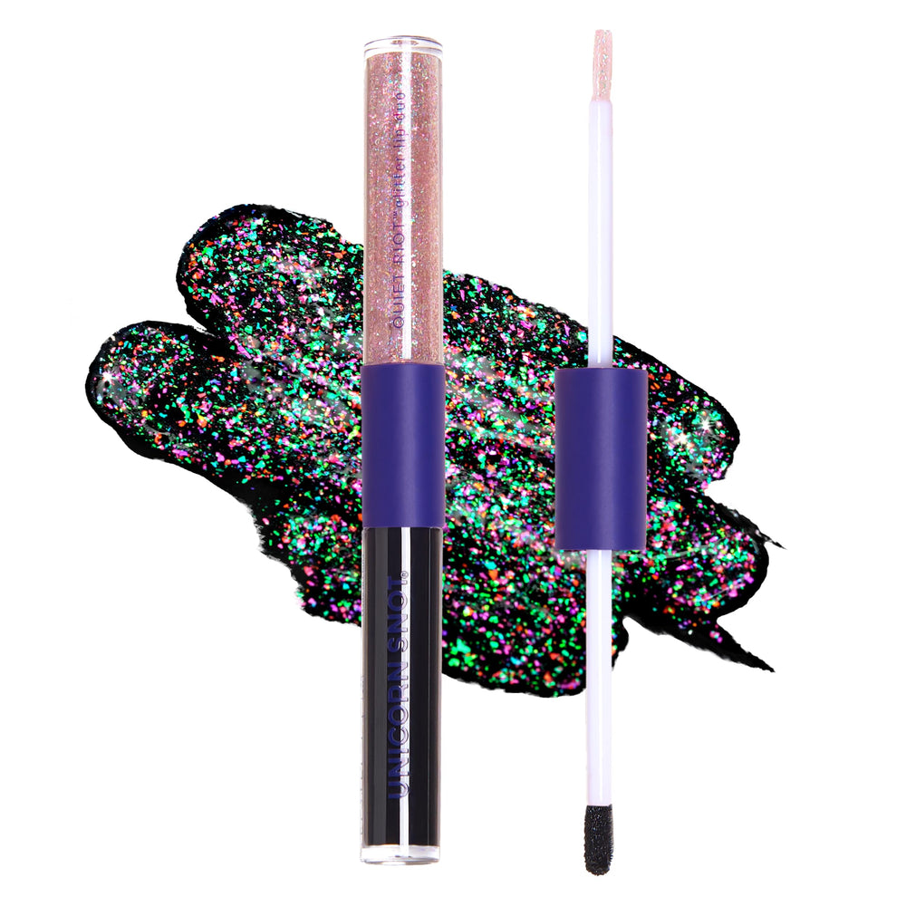 UNICORN SNOT Quiet Riot Duo packaging showing plastic-free glitter for bold looks