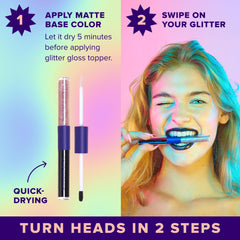 UNICORN SNOT Quiet Riot Fusion with glitter gloss layering for versatile glam