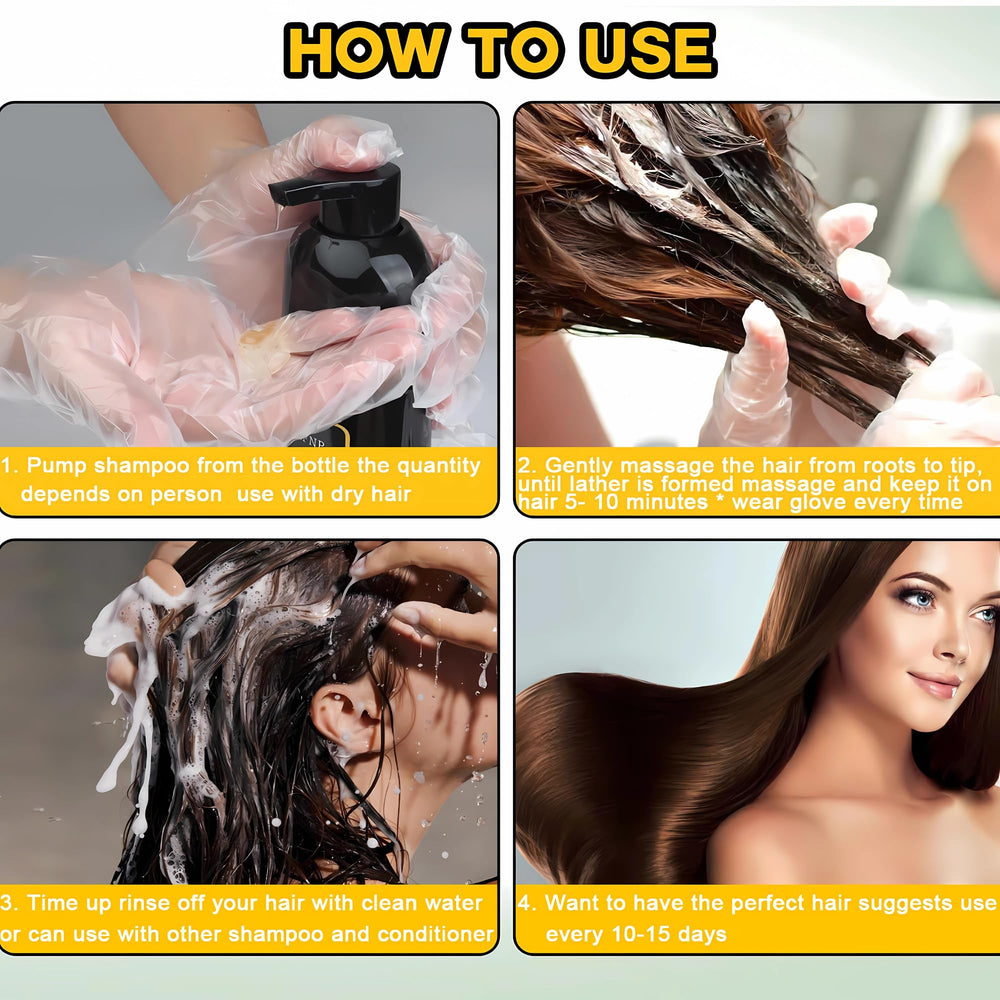 UniNestia Chestnut Brown Shampoo bottle with herbal formula label.