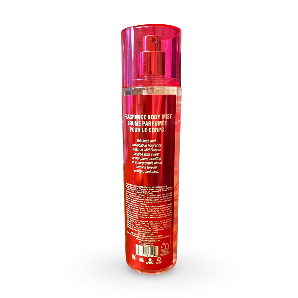 United Scents Love Seduce label closeup, showing 8 oz size and scent notes.