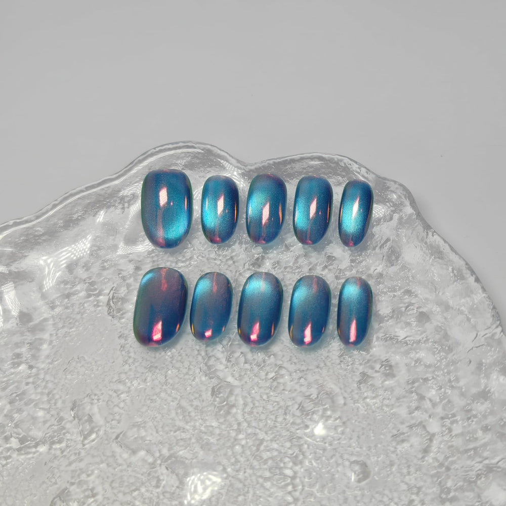 UNIYVOH Aurora Night S nails featuring jelly and aurora designs for playful style