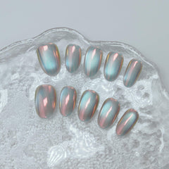 UNIYVOH Glitter Shimmer nails add subtle sparkle for evening events.