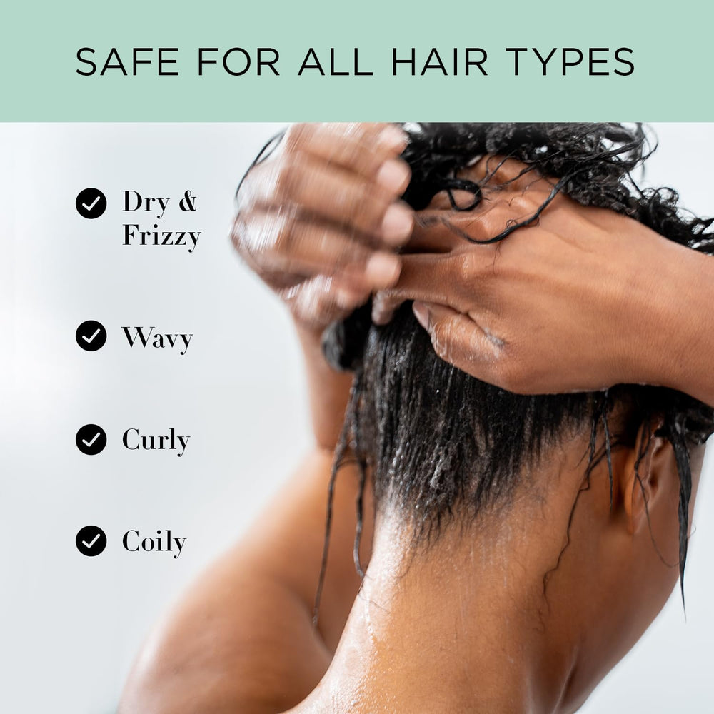 Unwash Bio-Cleansing Conditioner on hand for easy distribution through roots to ends.
