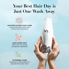 Packaging detail emphasizes gentle daily use and hydrating ingredients.