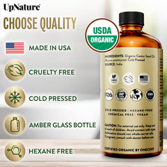 UpNature Castor Oil mascara wand for precise lash and brow application