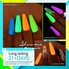 UR SUGAR Glow in the Dark blue neon polish for vibrant accents.