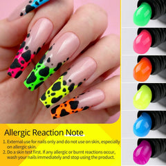 UR SUGAR neon green and pink nails show vibrant, long-lasting color.