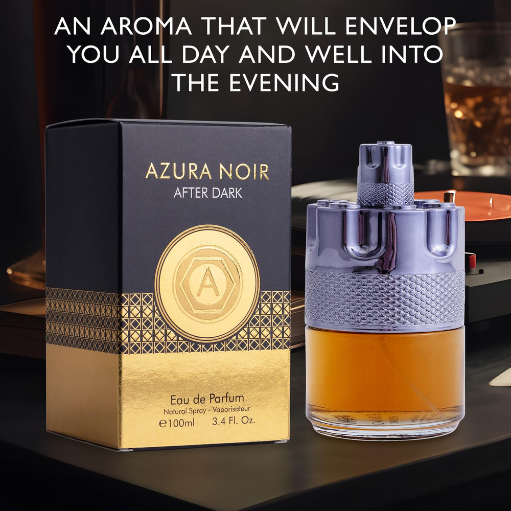 URBAN COLLECTION Azura Noir After Dark spray in motion for even distribution