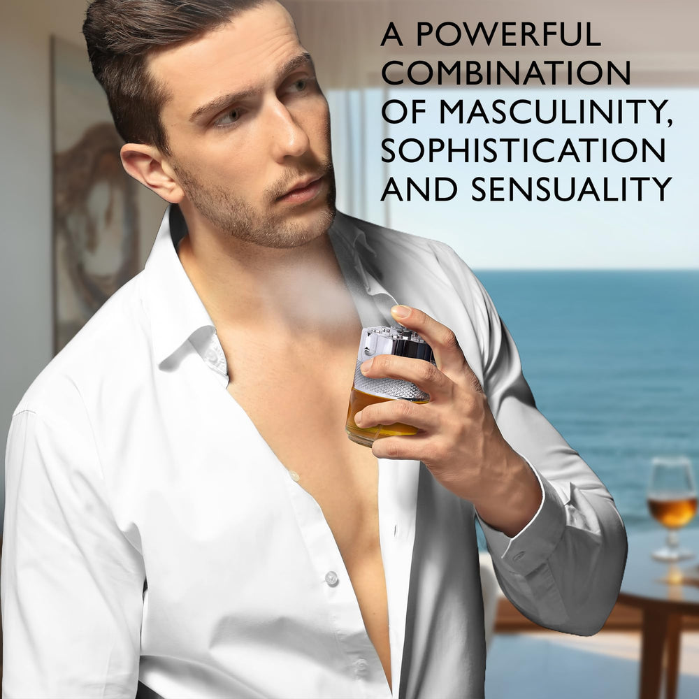 Urban Collection Azura Noir spray action captures quick scent release.