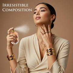 Urban Collection Intense Vanille elegant woman applying perfume