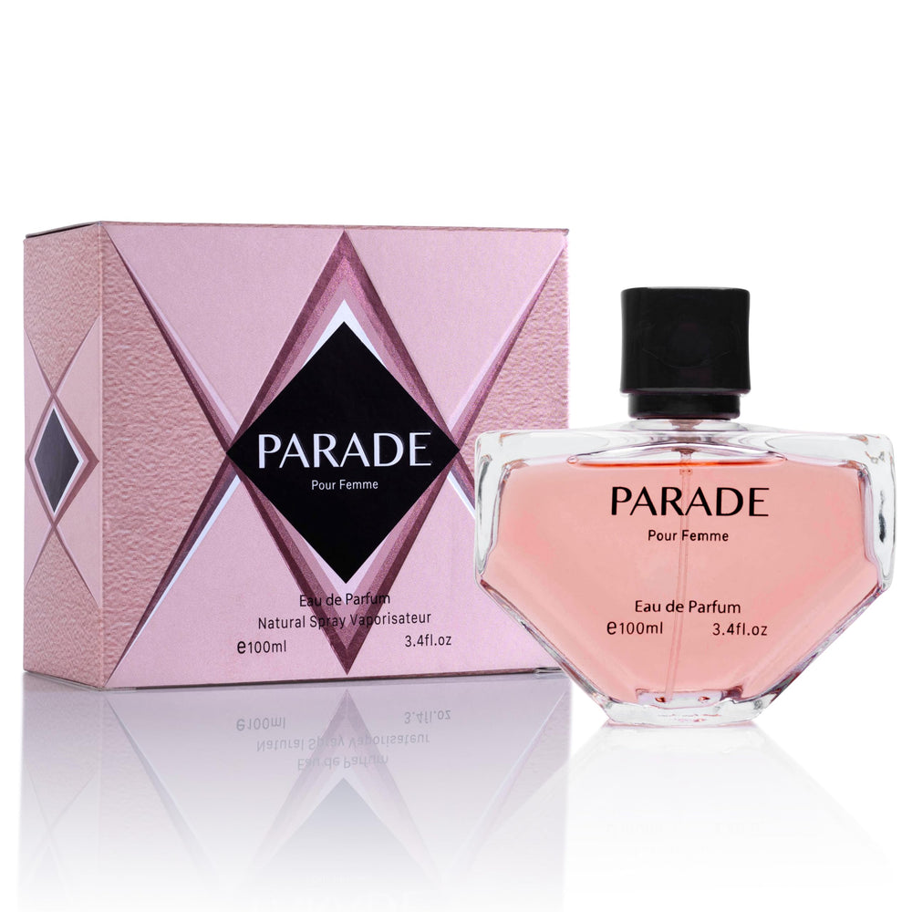 URBAN COLLECTION Parade for Women bottle close-up highlighting a refined amber floral aroma