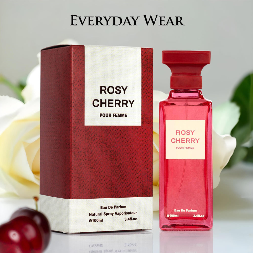 Urban Collection Rosy Cherry top notes image, highlighting cherry and almond opening.