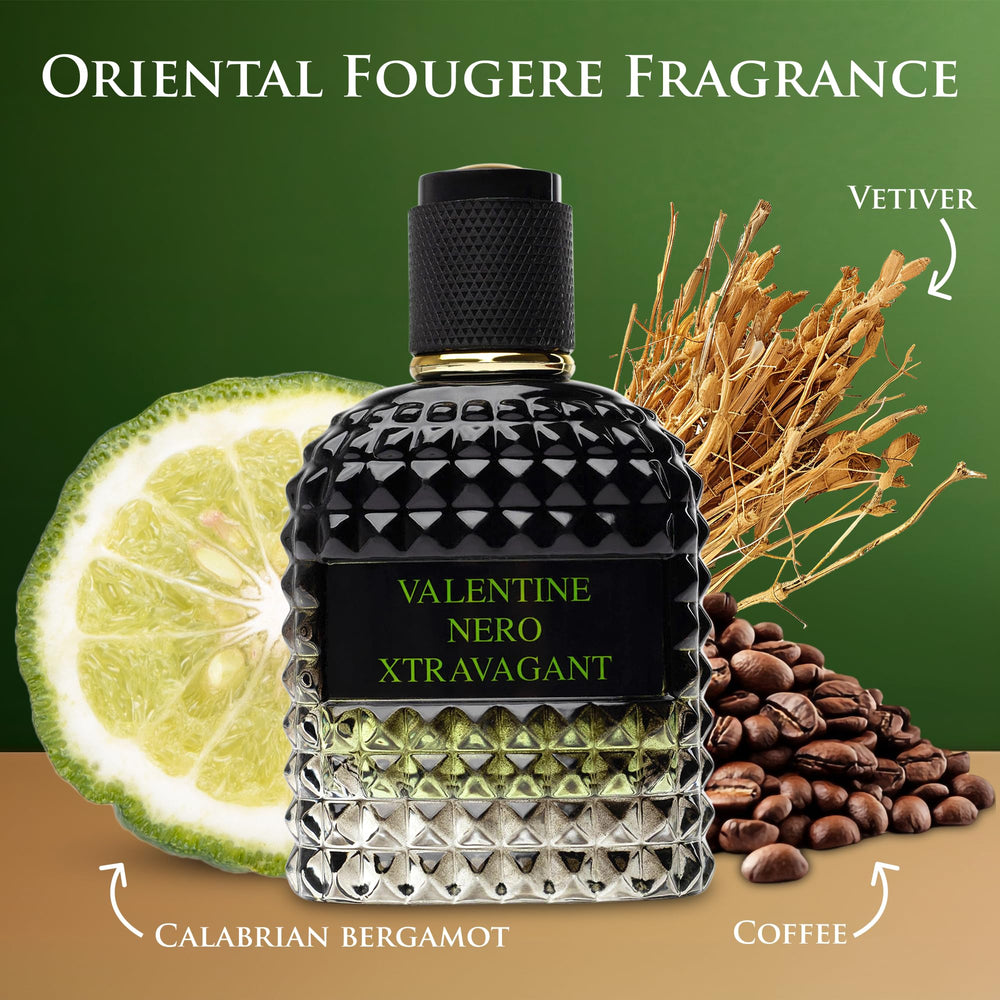 Urban Collection Valentine Nero Xtravagant bottle closeup with premium finish