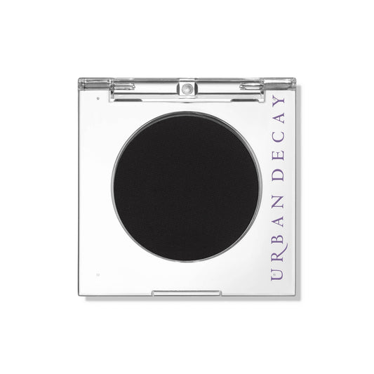 Urban Decay 24/7 Eyeshadow Blackout swatch showing deep matte pigment.