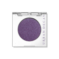 Urban Decay 24/7 Eyeshadow deep purple shimmer with blue shift delivers bold, crease-free color.