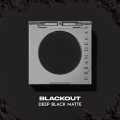 Urban Decay 24/7 Eyeshadow deep black shade offers minimal fallout.