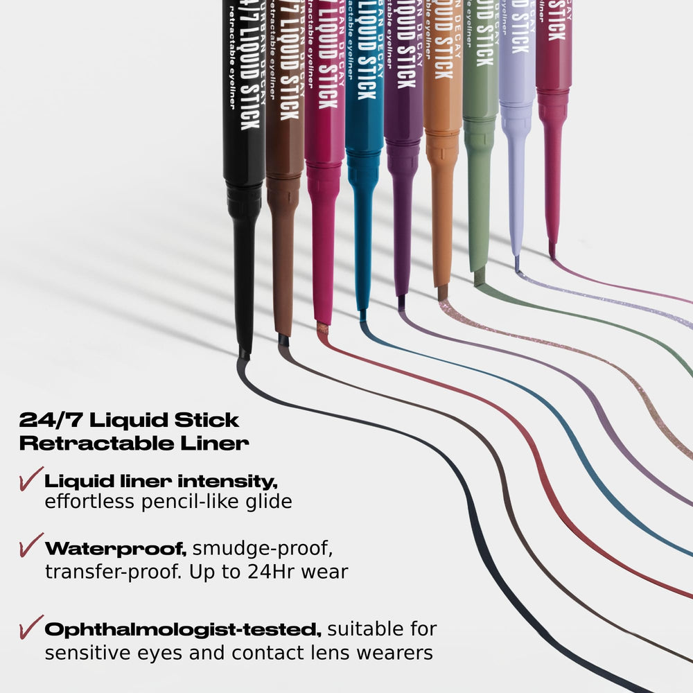 Urban Decay 24/7 Liquid Stick Melted Onyx built-in brush helps diffuse edges.