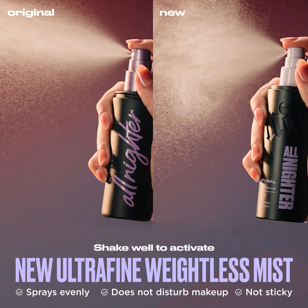 Urban Decay All Nighter ultra-fine mist close-up for even coverage