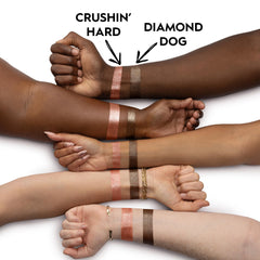 Urban Decay Moondust glow with primer-potion pairing for vibrant crease-proof color.