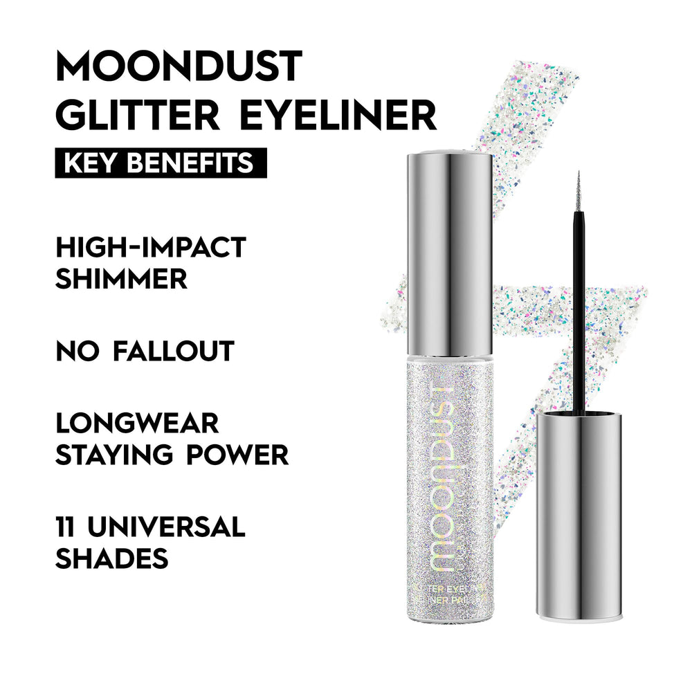 Urban Decay Moondust liner Pyro precision brush demonstrates precise line control.