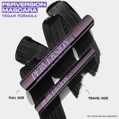 Urban Decay Perversion Mascara vegan formula highlighting cruelty-free, clean ingredients