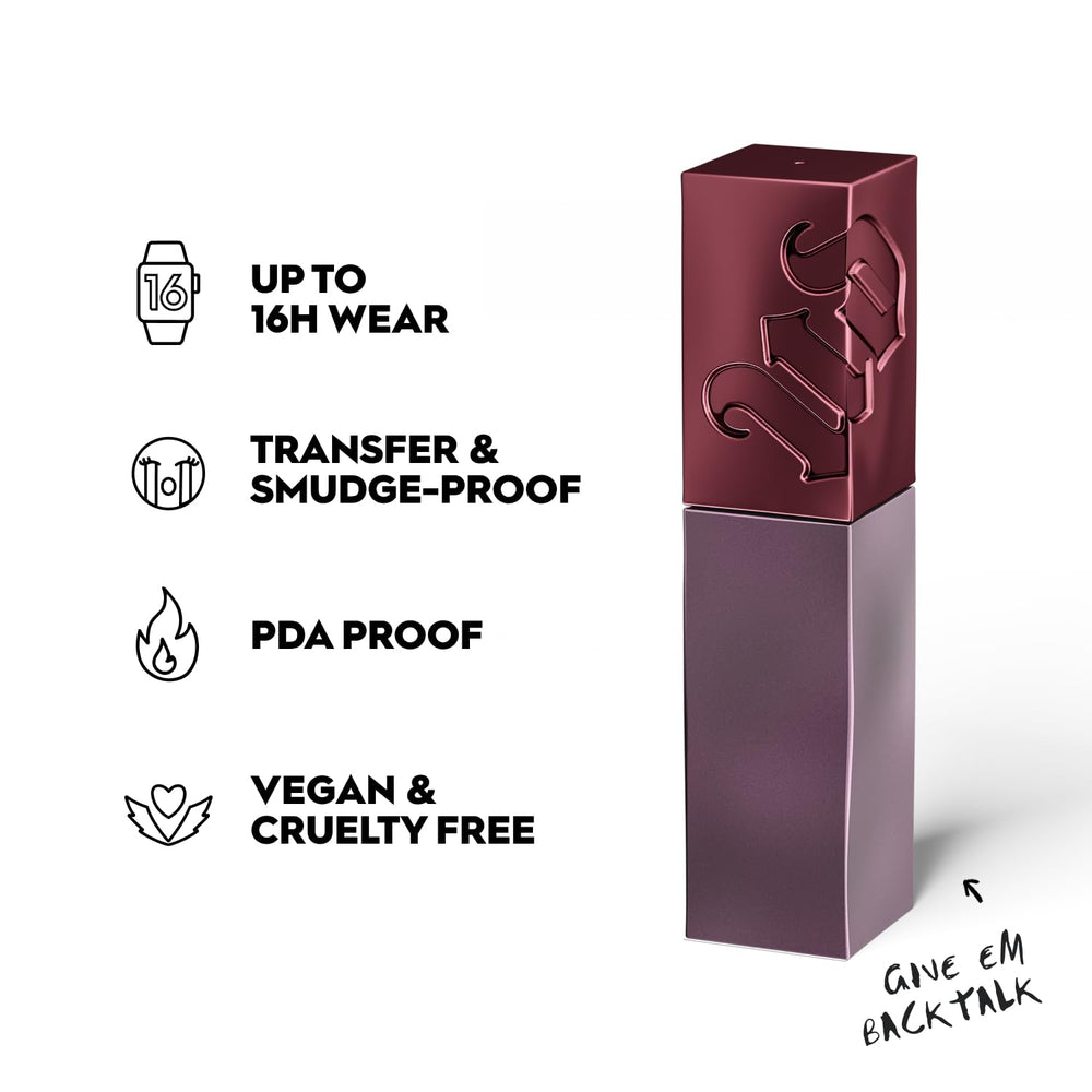 Urban Decay Vice Lip Bond application swatch reveals rich one-swipe color.