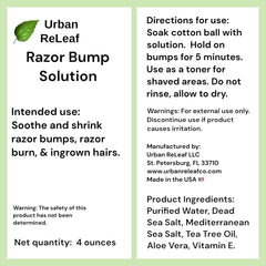 Urban ReLeaf Razor Bump Solution pack of 2 on a clean counter