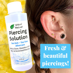 Urban ReLeaf soak cotton ball showcasing simple twice-daily cleansing