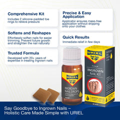 URIEL hangnail care and nail softener support for softer nails.