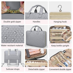 Urophylla bag with suitcase strap secures to luggage during travel.