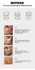 URQT 3Pcs Face Contour Sticks 04 blush provides natural warmth for everyday wear
