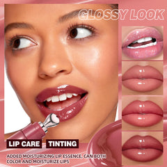URQT Brightening Lip Serum Rosewood shade provides natural warmth to lips