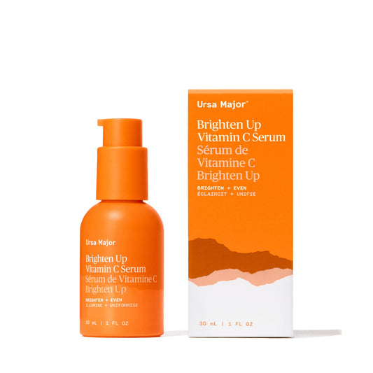 Ursa Major Brighten Up Serum bottle with citrus aroma and lightweight hydration