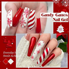 UR SUGAR Christmas Red gel polish bottle for classic holiday nails.