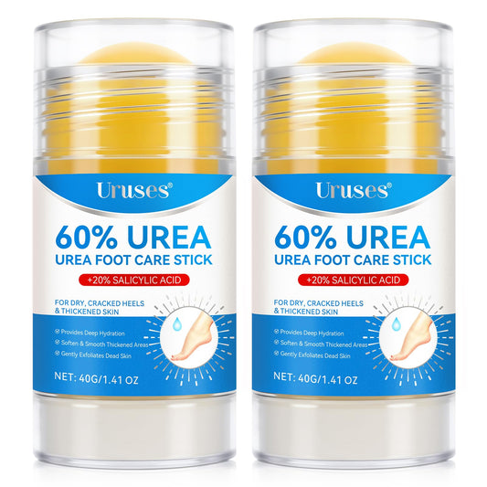 Uruses 2Pack Urea Cream bottle close-up for smoother skin and calluses.