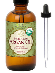 US Organic Moroccan Argan Oil amber bottle for pure hair care