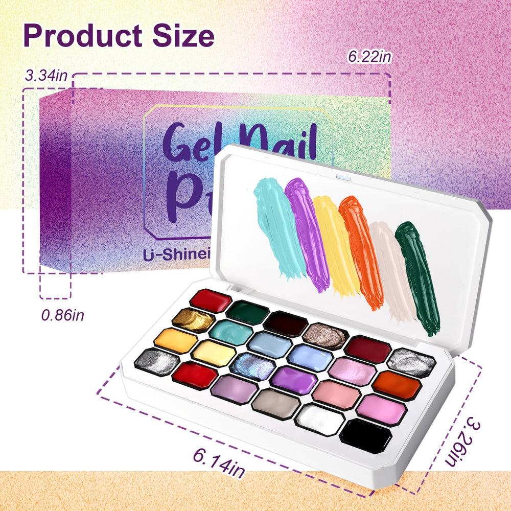 U-Shinein gradient gel kit suits French manicure and creative nail art.