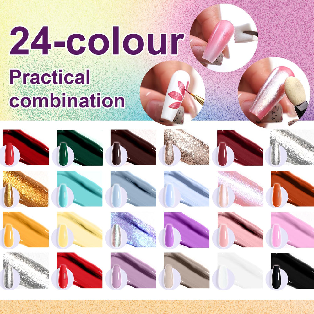 U-Shinein no-wipe palette supports clean, long-lasting gradient nail art.