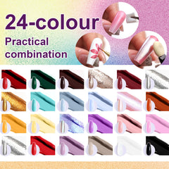 U-Shinein no-wipe palette supports clean, long-lasting gradient nail art.