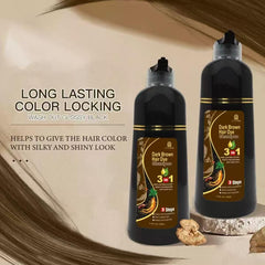 USMATEK Brown Hair Dye Shampoo lather delivers even coverage and moisture