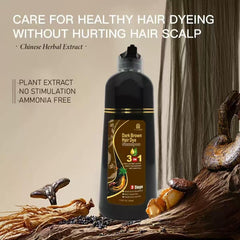 USMATEK Brown Hair Dye Shampoo wait time shown for color development