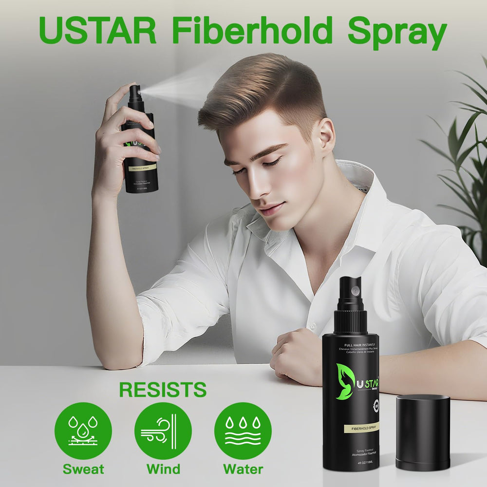 USTAR Hairline Optimizer Comb helps blend fibers at the hairline.