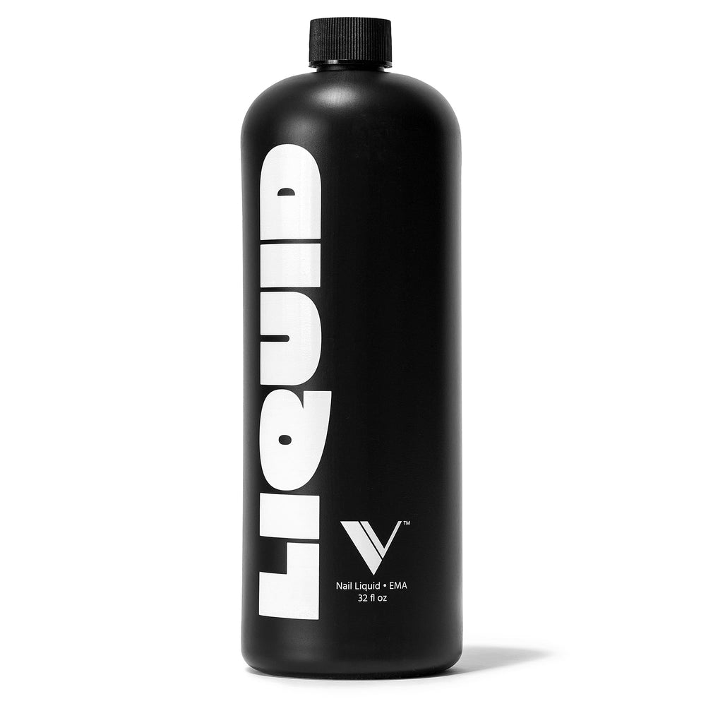 V Beauty Pure monomer liquid bottle front view for long-lasting acrylics.