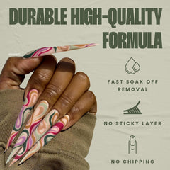 V Beauty Pure top-coat brush-stroke close-up for smooth, even application
