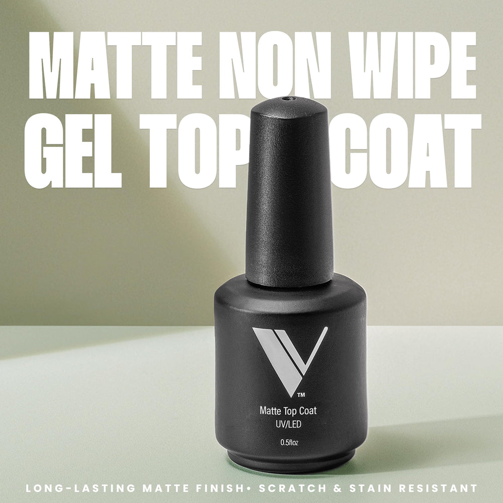 V Beauty Pure matte top coat swatch showing rich, even color and protection