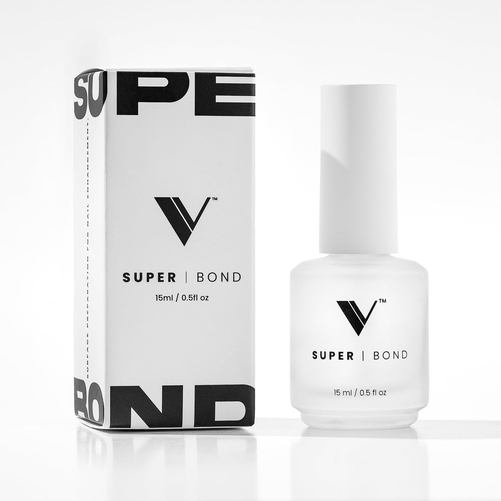 V Beauty Pure Super Bond Primer bottle with low-odor formula for nail prep