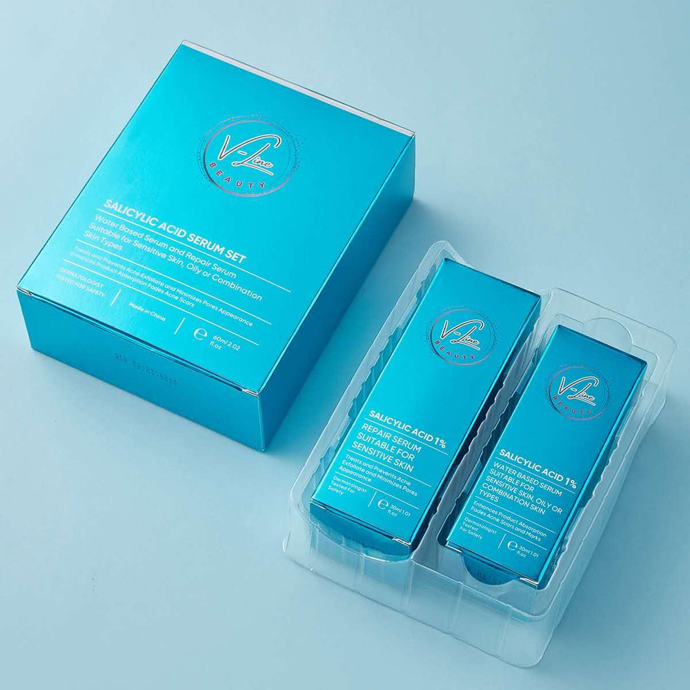 Closeup of V-Line Beauty serum texture for smooth application
